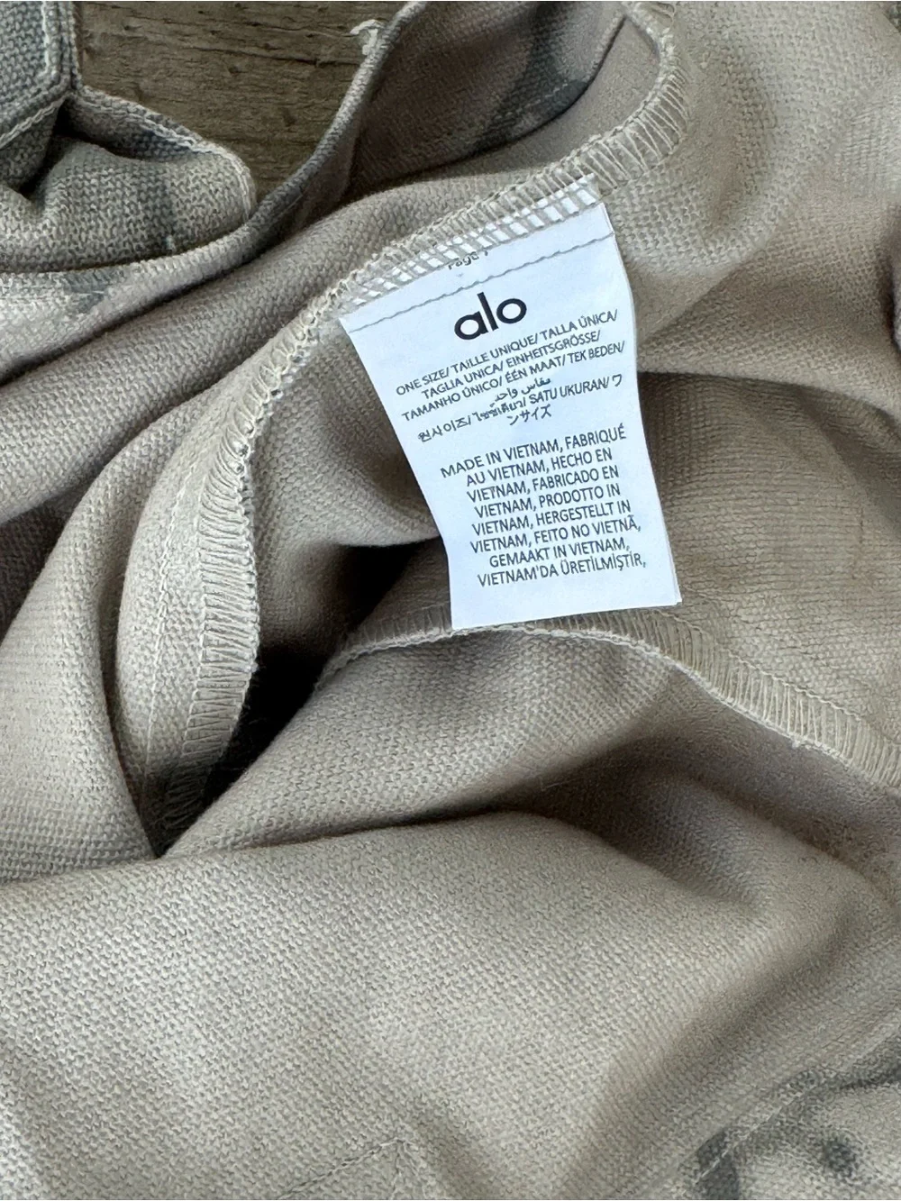NWT Alo Yoga Grey Tie Dyed Shopper Tote